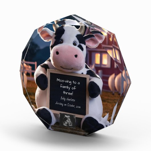 かわいい農場をテーマにした妊娠の発表 フォトブロック (右)