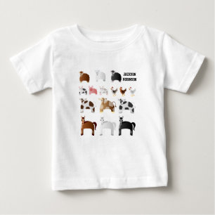 かわいい農場ヤード動物 ベビーTシャツ