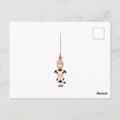 かわいい農場動物の牛、豚とローターありがとう ポストカード (裏面)