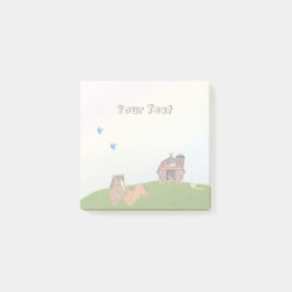 かわいい農場動物キッズレインボーホース ポストイット