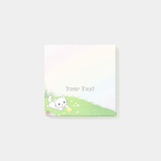 かわいい農場動物キャットキッズレインボー ポストイット (正面)