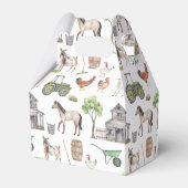 かわいい農場動物トラクター名ハッピー フェイバーボックス (裏面サイド)