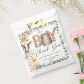 かわいい農場動物緑の男の子納屋ベイビーシャワー フェイバーバッグ (封をした状態)