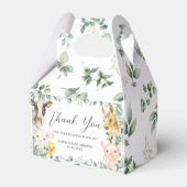 かわいい農場動物緑の男の子納屋ベイビーシャワー フェイバーボックス (裏面サイド)