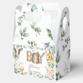 かわいい農場動物緑の男の子納屋ベイビーシャワー フェイバーボックス (オープン)