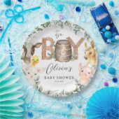 かわいい農場動物緑の男の子納屋ベイビーシャワー ペーパープレート (パーティー)