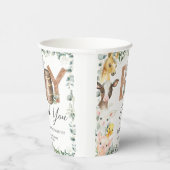 かわいい農場動物緑の男の子納屋ベイビーシャワー 紙コップ (右)