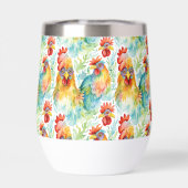 かわいい農家の水彩鶏 (背面)