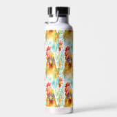 かわいい農家の水彩鶏 ウォーターボトル (右面)