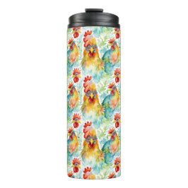 かわいい農家の水彩鶏 タンブラー