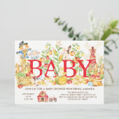 かわいい農家マーケットベビーシャワー招待状 招待状 (スタンド正面)