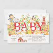 かわいい農家マーケットベビーシャワー招待状 招待状 (正面)