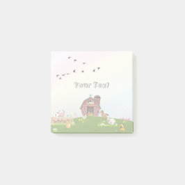 かわいい農家動物の子ども虹 ポストイット