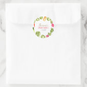 かわいい農家市場の誕生日ステッカー ラウンドシール (バッグ)