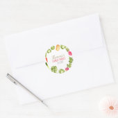 かわいい農家市場の誕生日ステッカー ラウンドシール (封筒)