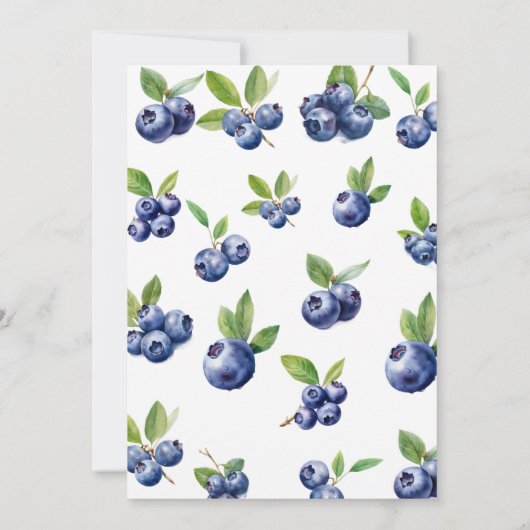 かわいい農家市場ブルーベリー甘い赤ちゃんシャワー 招待状 (裏面)