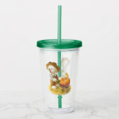 かわいい農家犬カボチャ アクリルタンブラー (正面)