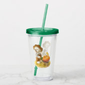 かわいい農家犬カボチャ アクリルタンブラー (裏面)