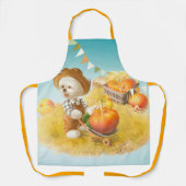 かわいい農家犬カボチャ エプロン (正面)