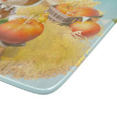 かわいい農家犬カボチャ カッティングボード (角)