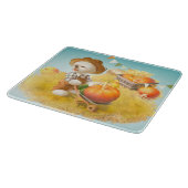 かわいい農家犬カボチャ カッティングボード (角)