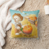 かわいい農家犬カボチャ クッション (ブランケット)