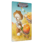 かわいい農家犬カボチャ クリップボード (右)