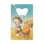 かわいい農家犬カボチャ クレジットカード栓抜き (裏面)