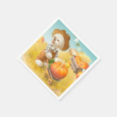 かわいい農家犬カボチャ スタンダードカクテルナプキン (角)