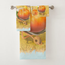 かわいい農家犬カボチャ バスタオルセット