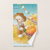 かわいい農家犬カボチャ バスタオルセット (ハンドタオル)