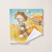 かわいい農家犬カボチャ バスタオルセット (ウォッシュタオル)