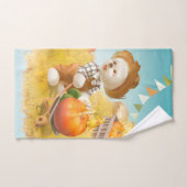 かわいい農家犬カボチャ バスタオルセット (ハンドタオル)