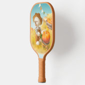 かわいい農家犬カボチャ ピックルボールラケット (左)