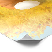 かわいい農家犬カボチャ ポスター (角)