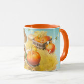 かわいい農家犬カボチャ マグカップ (正面右)