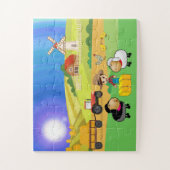 かわいい農家、羊、ひな ジグソーパズル (縦)