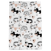 かわいい農村の牛たち ミディアムペーパーバッグ (裏面)