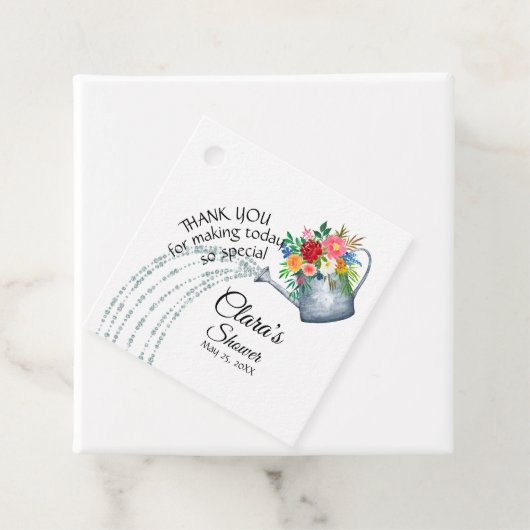 かわいい農村風の花の水やりの缶の感謝シャワー フェイバータグ (インサイチュ)