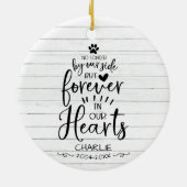 かわいい農村風ペット追悼赤 セラミックオーナメント (裏面)