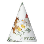 かわいい農業動物たち，緑豊かな1歳の少年少女  パーティーハット (左)