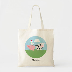 かわいい農業動物の子どものトートバッグ トートバッグ