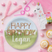 かわいい農業動物の誕生日 ペーパープレート (パーティー)