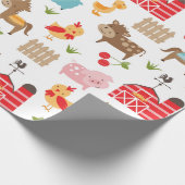 かわいい農畜動物ラッピング紙 ラッピングペーパー (角)