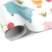 かわいい農畜動物ラッピング紙 ラッピングペーパー (ロールコーナー)