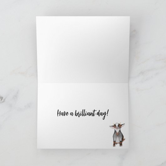 かわいい農畜生のパーソナライズされた誕生日カード カード (内部)