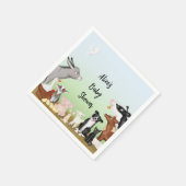 かわいい農畜生の赤ちゃんシャワー紙ナプキン スタンダードカクテルナプキン (角)