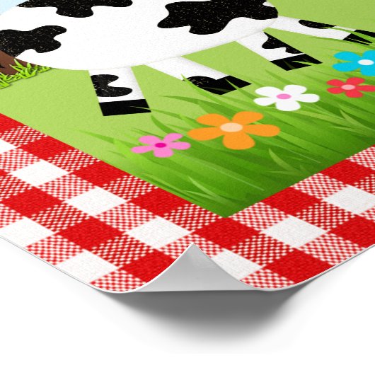 かわいい農畜生誕生会ポスター ポスター (角)