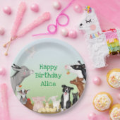 かわいい農畜生誕生会ラウンド紙プレート ペーパープレート (パーティー)