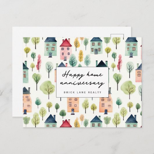 かわいい近所ハッピーホームアニバーサリーリアルティ ポストカード (正面/裏面)